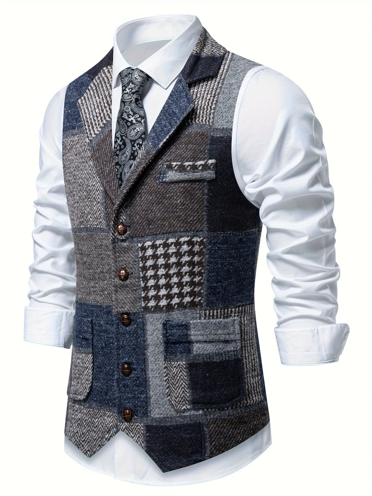 Clement Patchwork Tweed Vest_23
