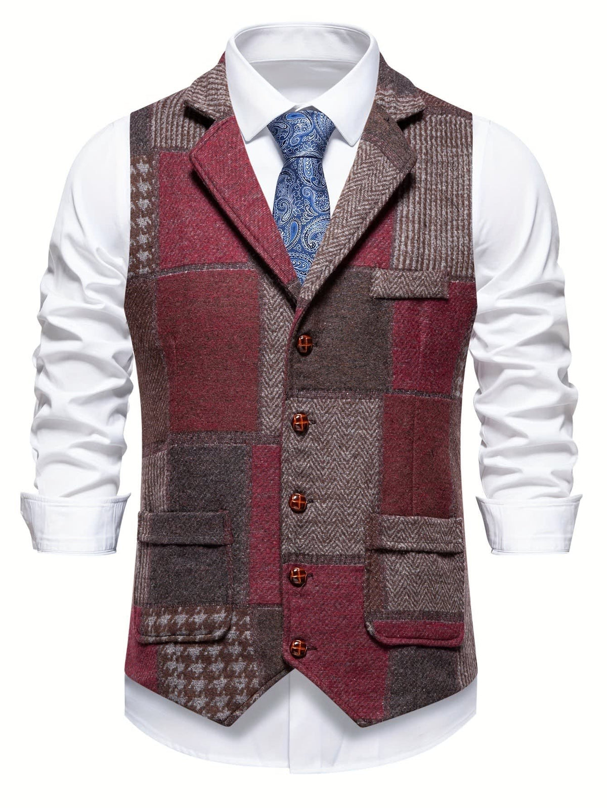 Clement Patchwork Tweed Vest_9