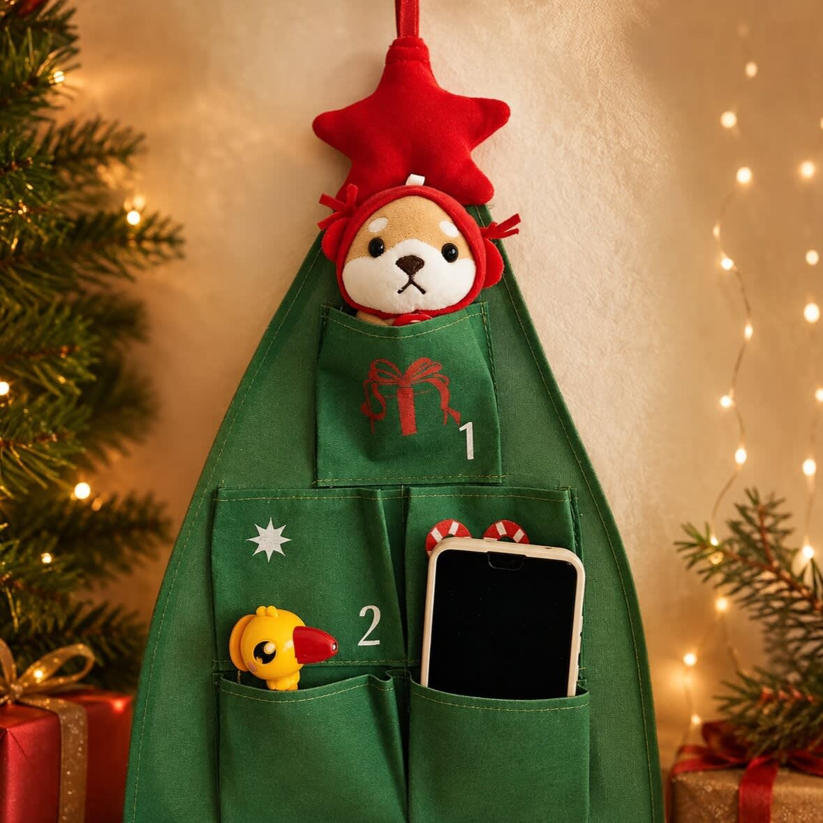 Felt Christmas Tree Advent Calendar 2026 with 24 Pockets Holiday Countdown Gift for Christmas Lovers_11