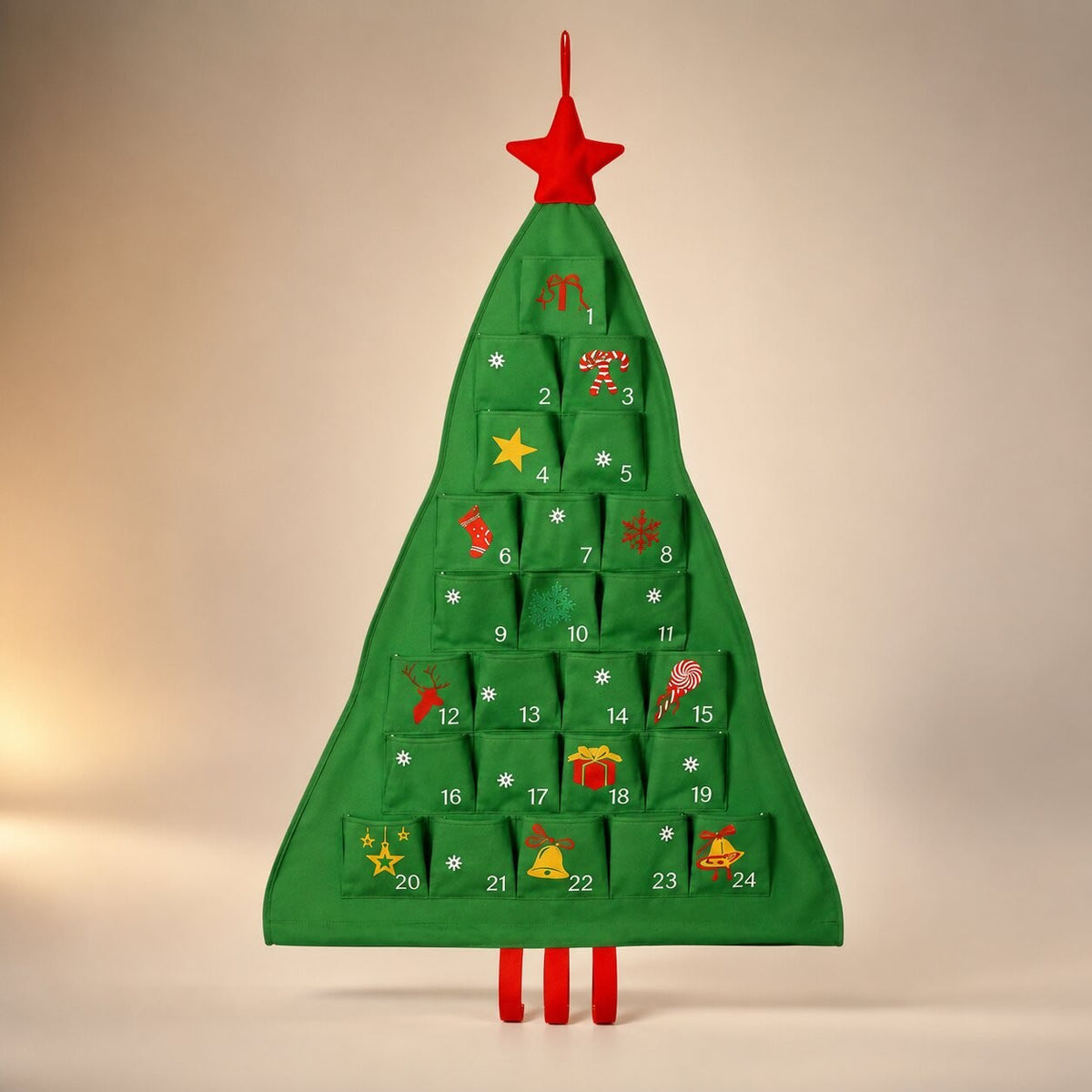 Felt Christmas Tree Advent Calendar 2026 with 24 Pockets Holiday Countdown Gift for Christmas Lovers_3