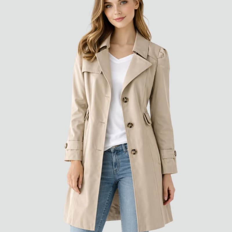 Bonnie Slim Fit Lightweight Trench Coat_1