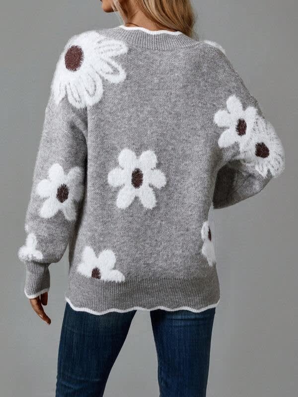 Oriane Floral V-Neck Sweater_2