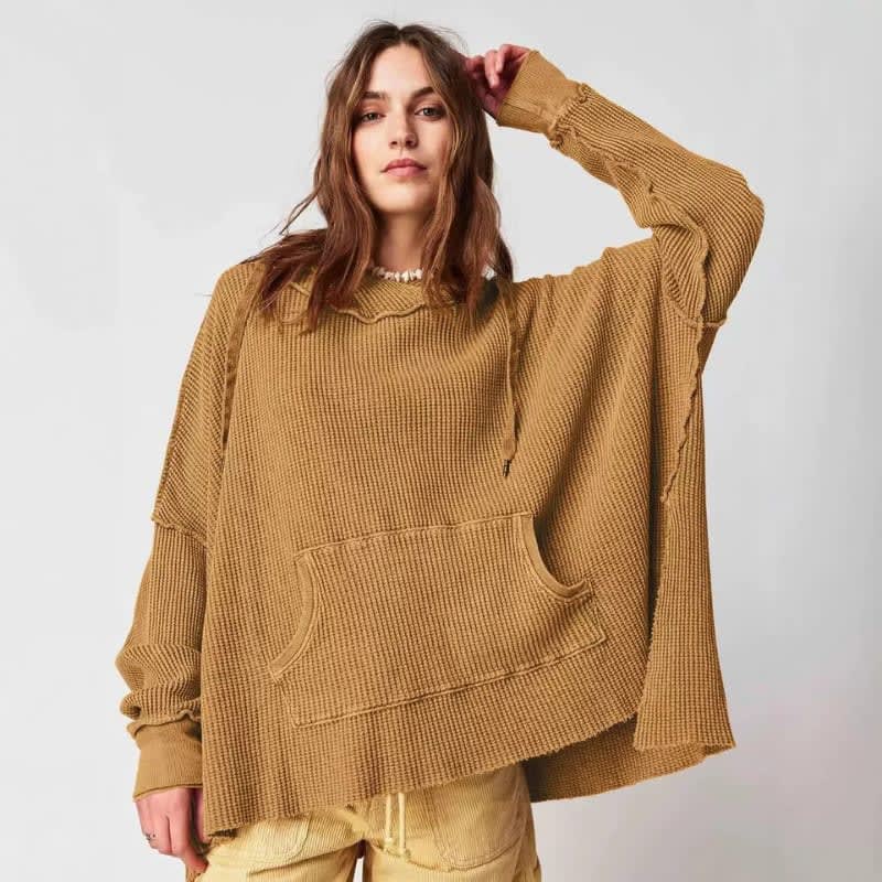 Hadley Oversized Waffle Knit Sweater_1