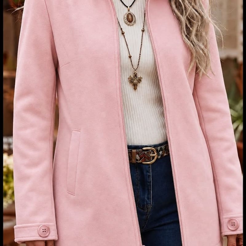 Fioretta Stand Collar Zip Up Jacket_1