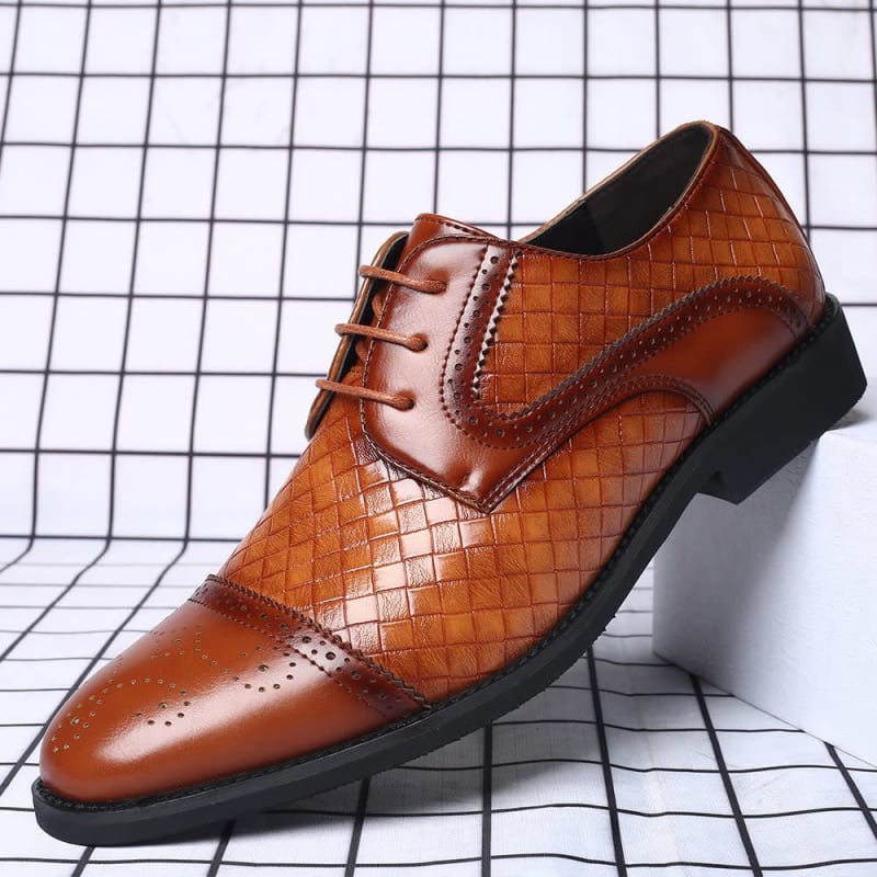 Sheldon Italian Leather Brogue Oxford Shoes_1