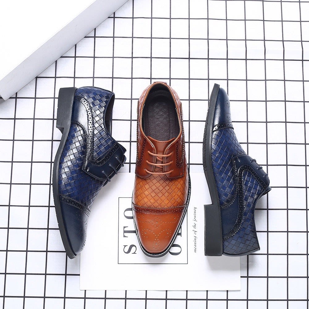 Sheldon Italian Leather Brogue Oxford Shoes_3