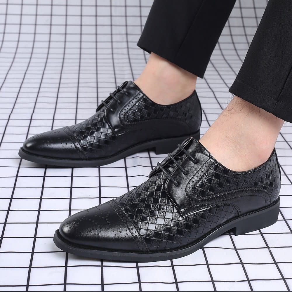 Sheldon Italian Leather Brogue Oxford Shoes_7