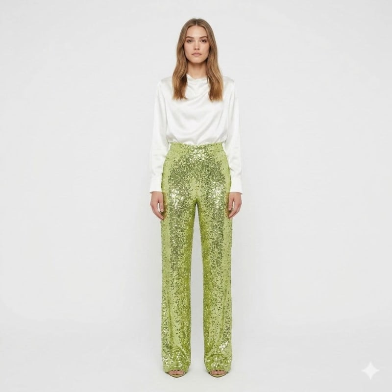 Macarena Sequin Straight Leg Pants_1