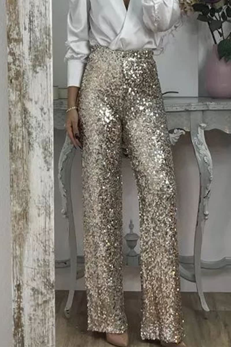 Macarena Sequin Straight Leg Pants_9