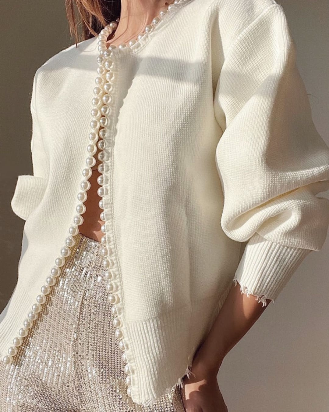 Gunhild Pearl Trim Knit Cardigan_5