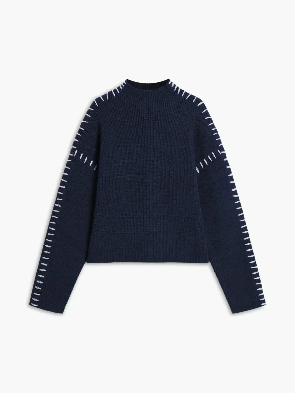 Julissa Oversized Whipstitch Mock Neck Sweater_17
