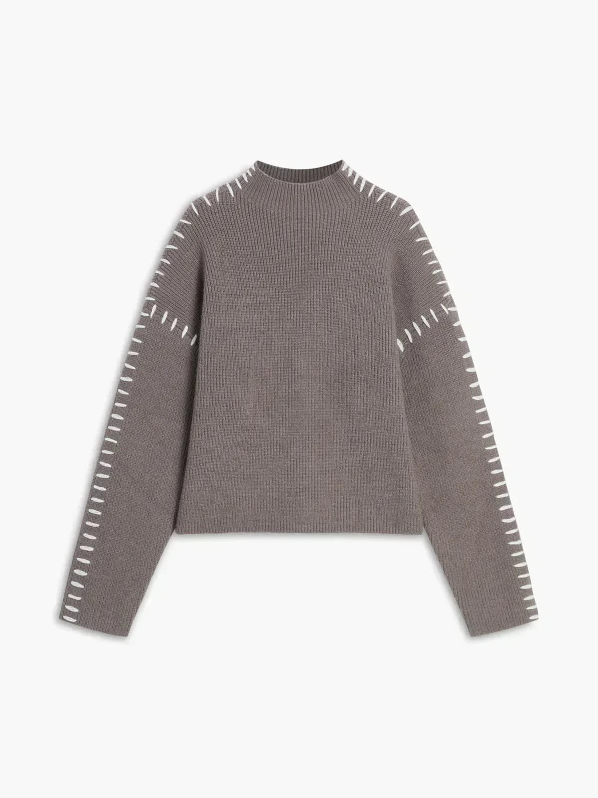 Julissa Oversized Whipstitch Mock Neck Sweater_19