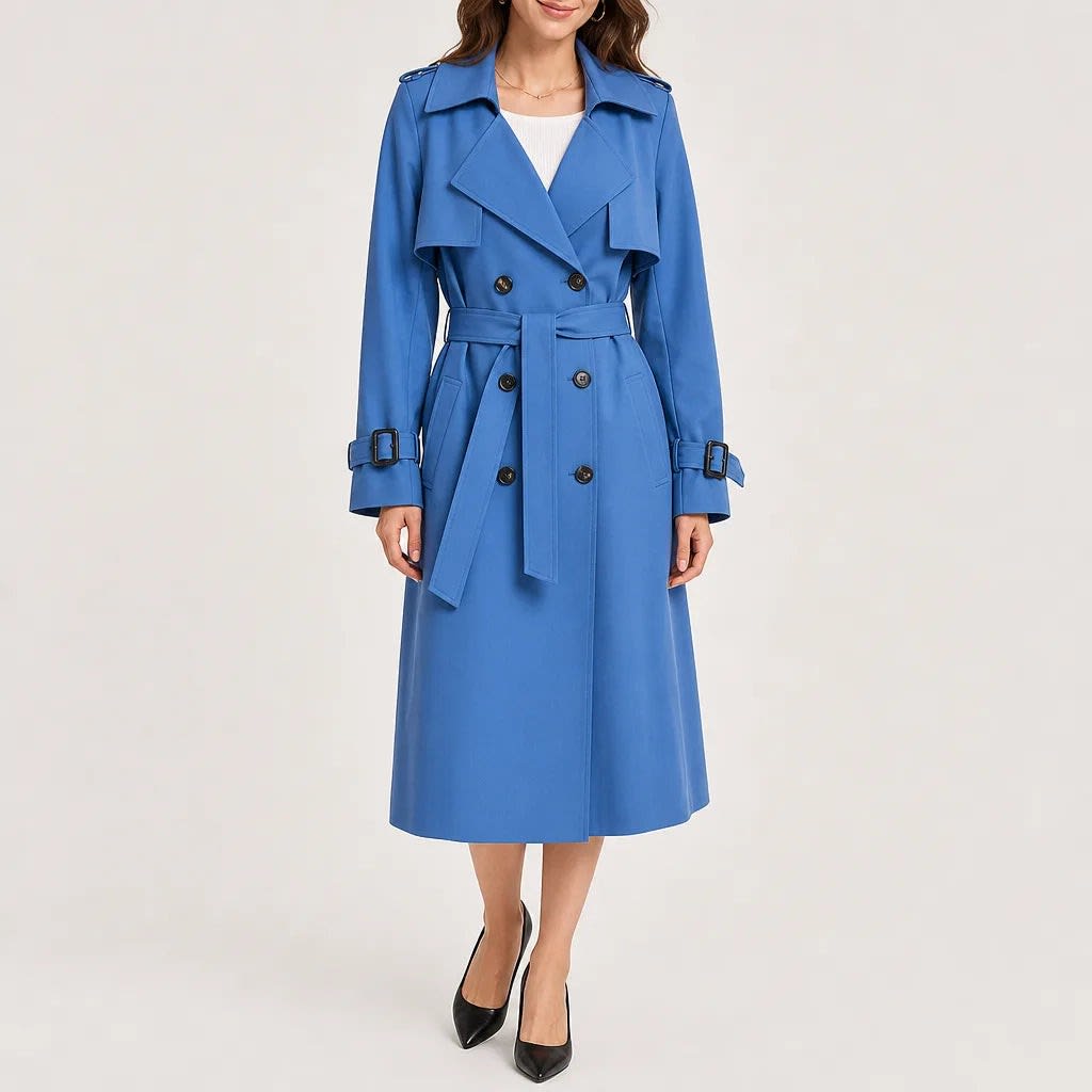 Ariana Double Breasted Belted Trench Coat_3
