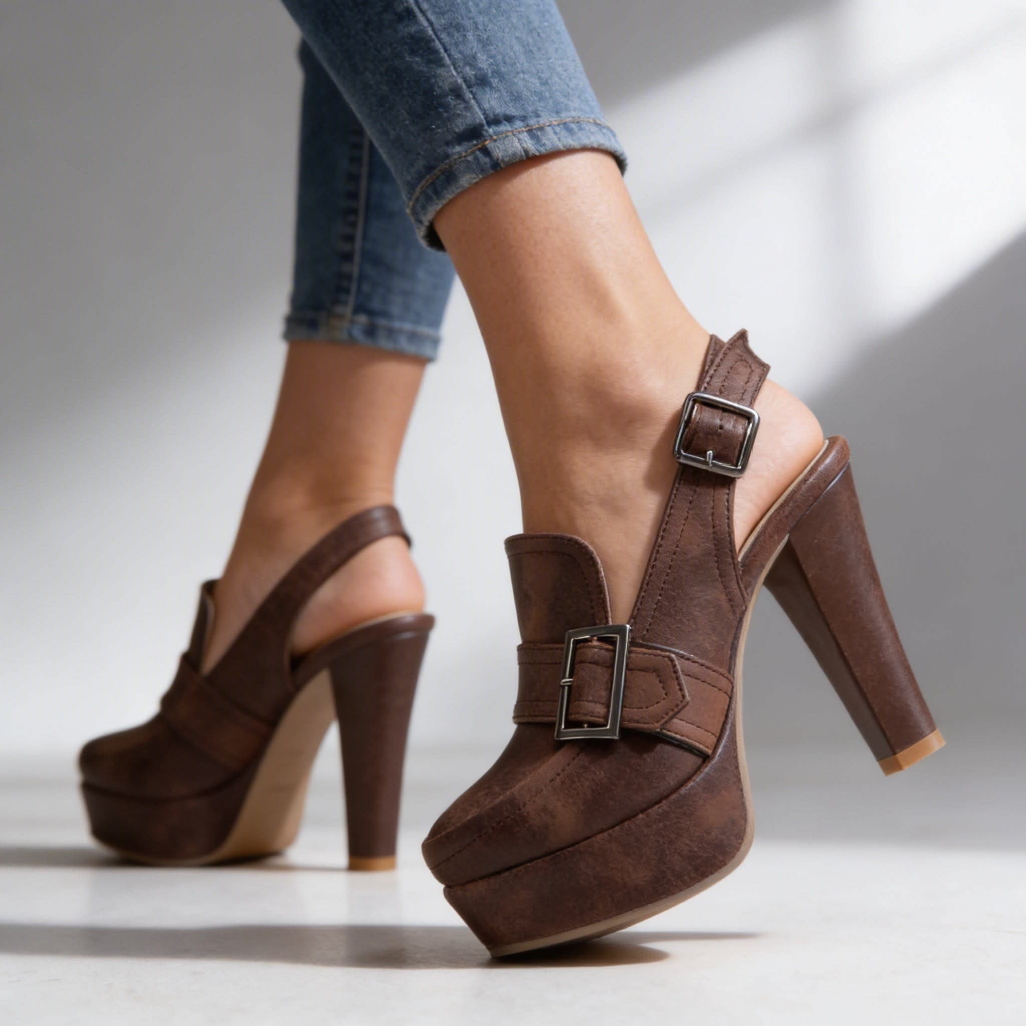Adriana Platform Buckle Slingback Heels_5
