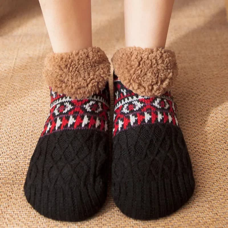 Bethany Sherpa Lined Wool Slipper Socks_10