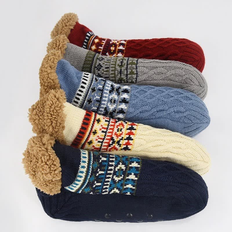 Bethany Sherpa Lined Wool Slipper Socks_14