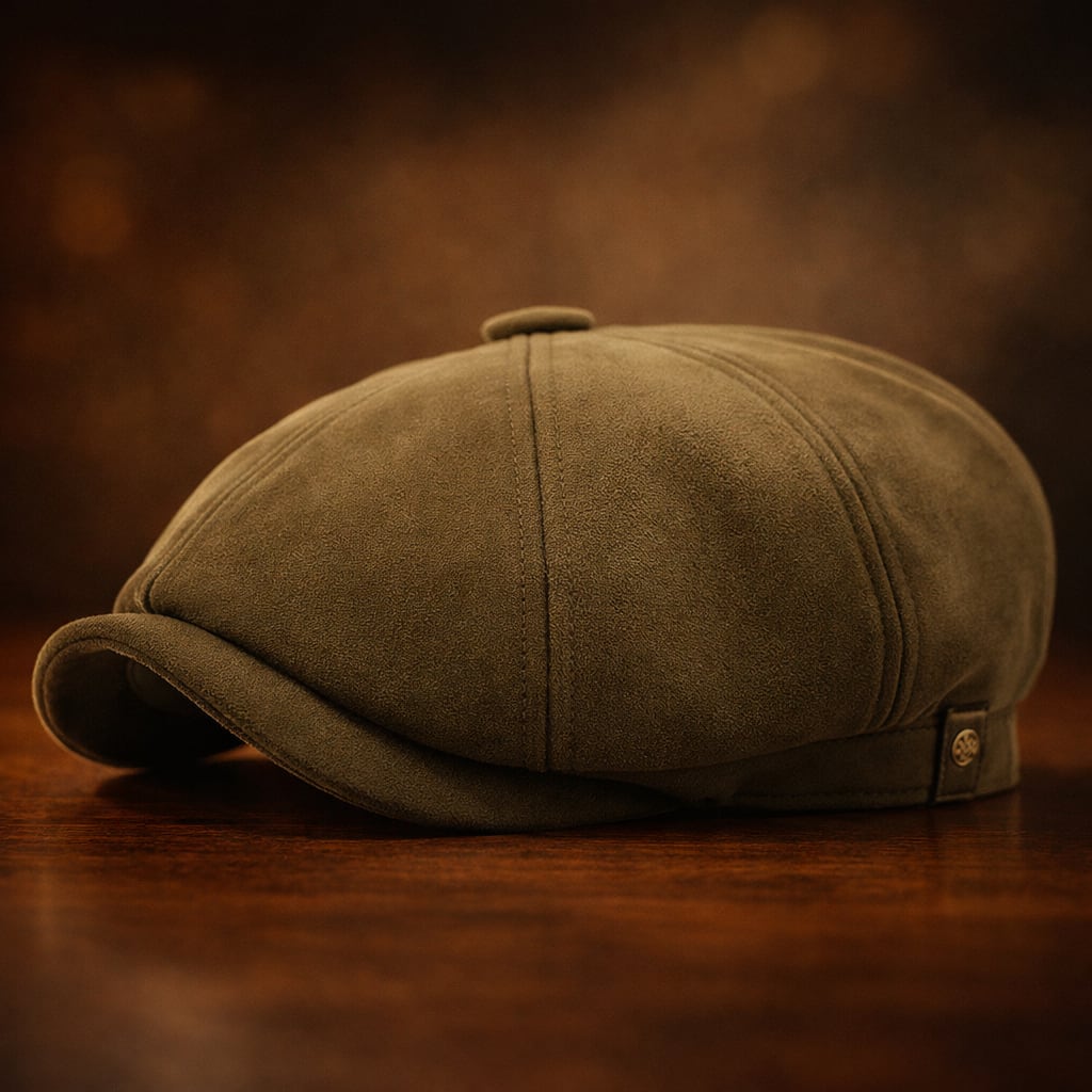 Dane Faux Suede Newsboy Cap_2