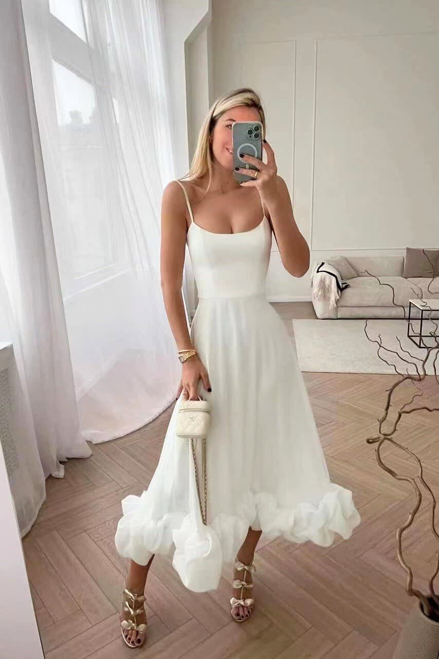 Gwen Ruffle Hem Spaghetti Strap Maxi Dress_2