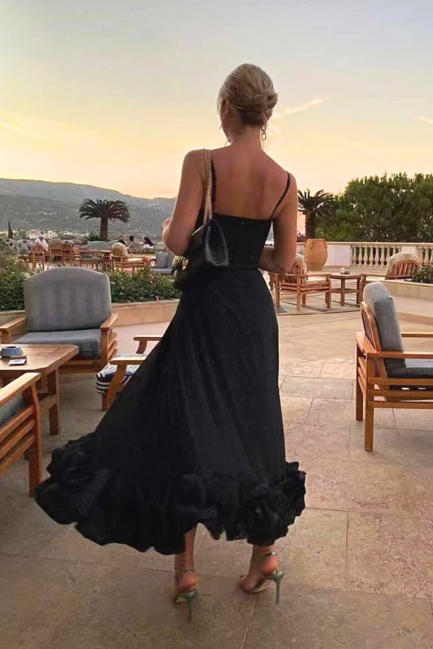 Gwen Ruffle Hem Spaghetti Strap Maxi Dress_4