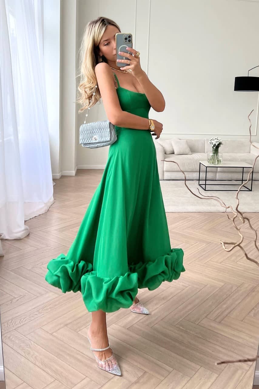 Gwen Ruffle Hem Spaghetti Strap Maxi Dress_5