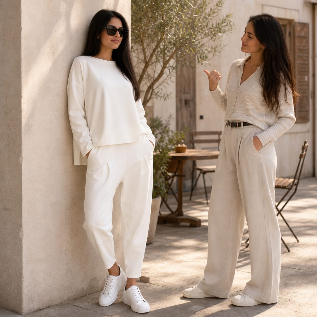 Larissa Boxy Long Sleeve Top and Pleated Pants Two Piece Lounge Set_3