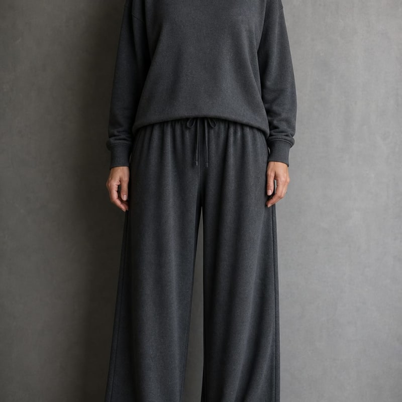 Lena Turtleneck Top and Wide Leg Pants Two Piece Set_1