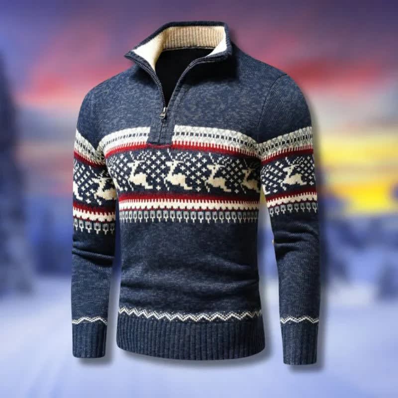 Jack Quarter Zip Reindeer Christmas Sweater_2