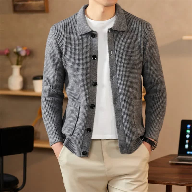 Bryce Waffle Knit Button Front Cardigan_2