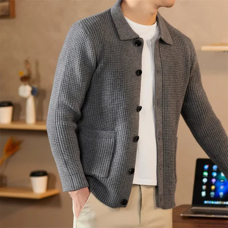 Bryce Waffle Knit Button Front Cardigan_5