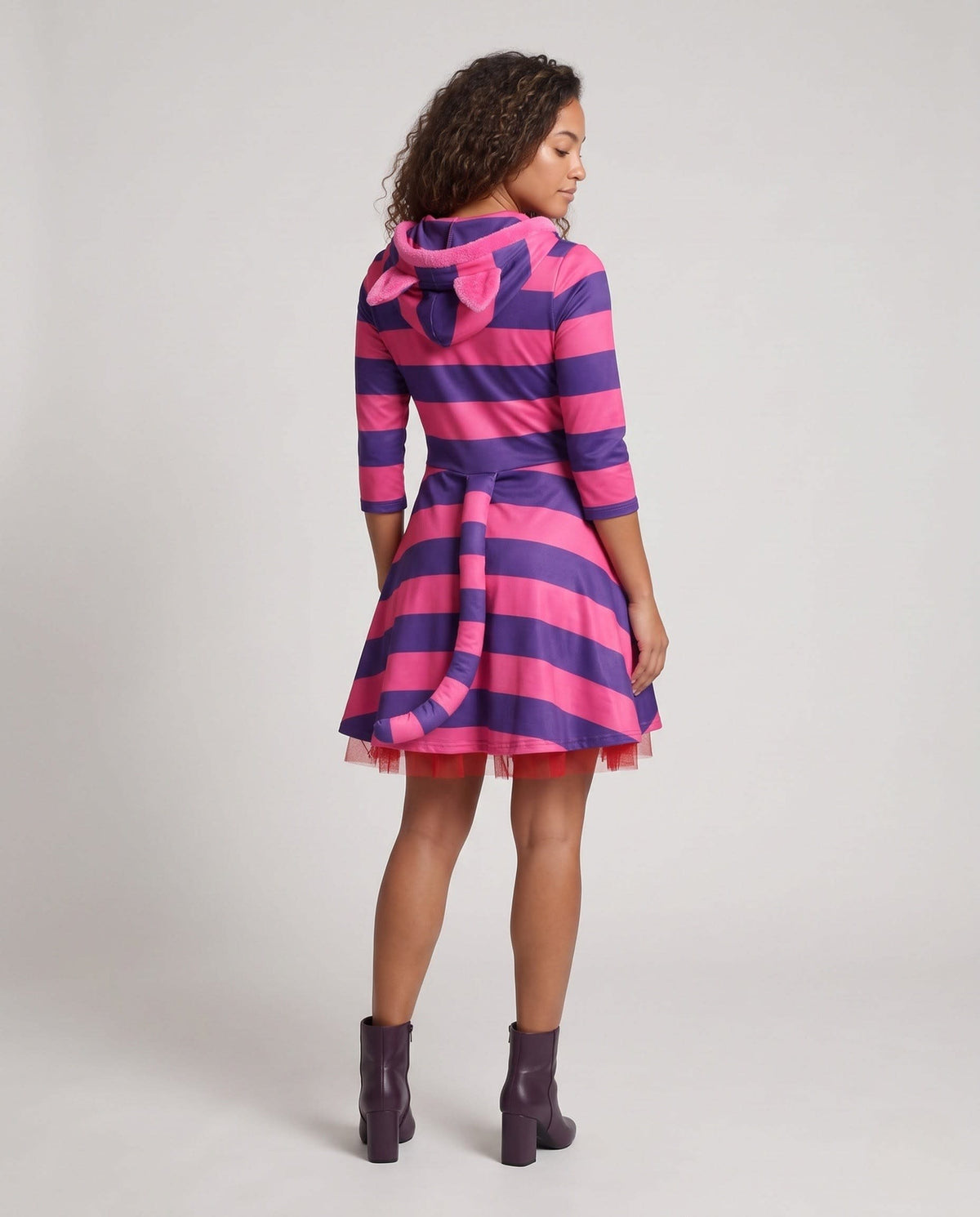 Amara Striped Hooded Cat Costume Dress_3