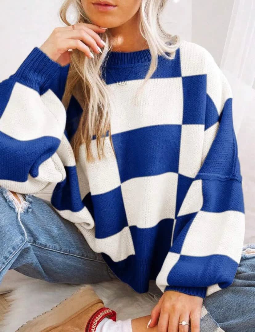 Greer Checkerboard Knit Sweater_15