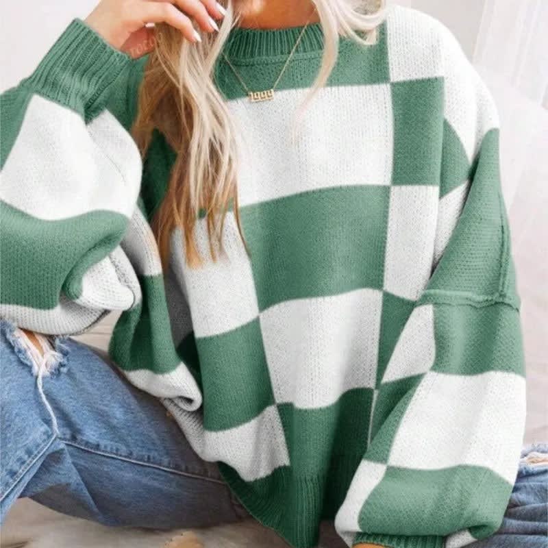 Greer Checkerboard Knit Sweater_6