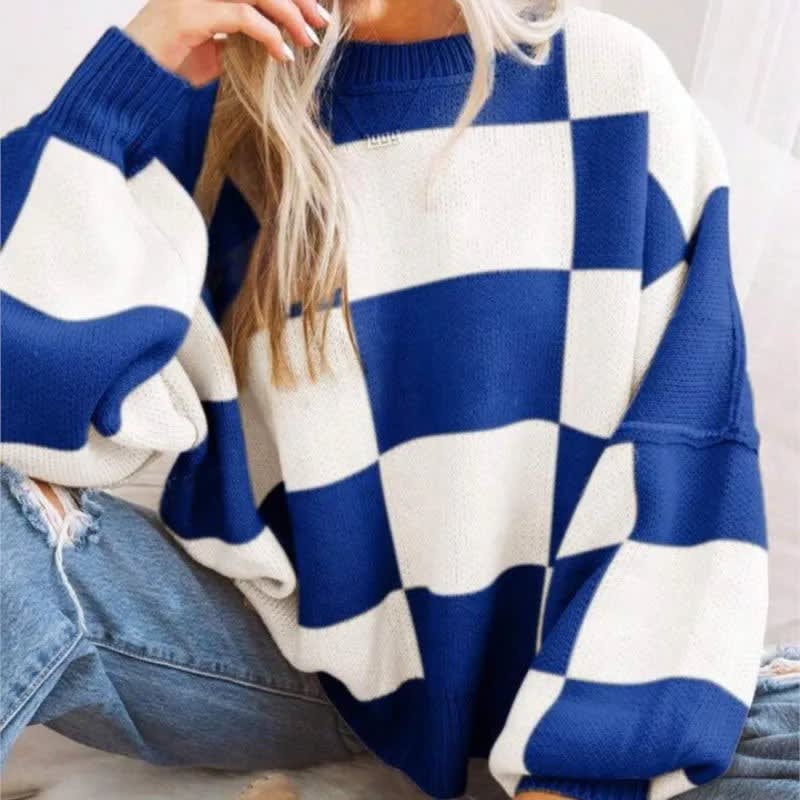 Greer Checkerboard Knit Sweater_7