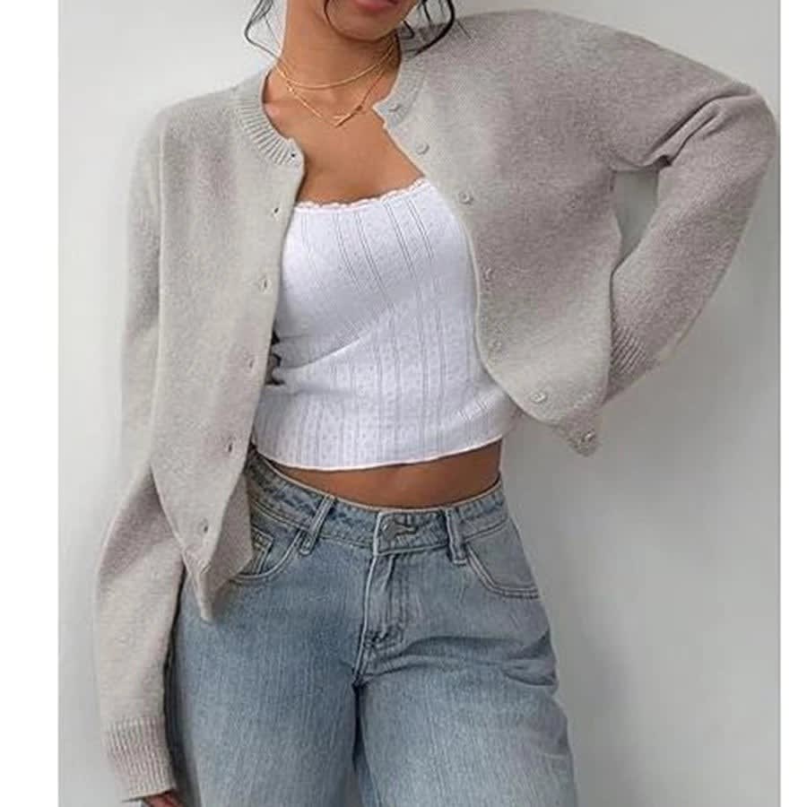 Zaylee Crew Neck Button Front Cardigan_3