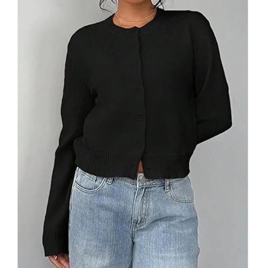 Zaylee Crew Neck Button Front Cardigan_4