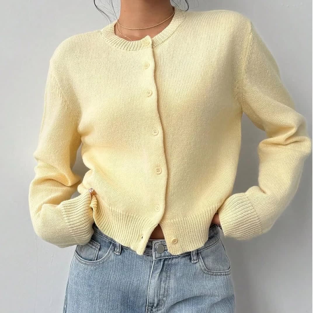 Zaylee Crew Neck Button Front Cardigan_5