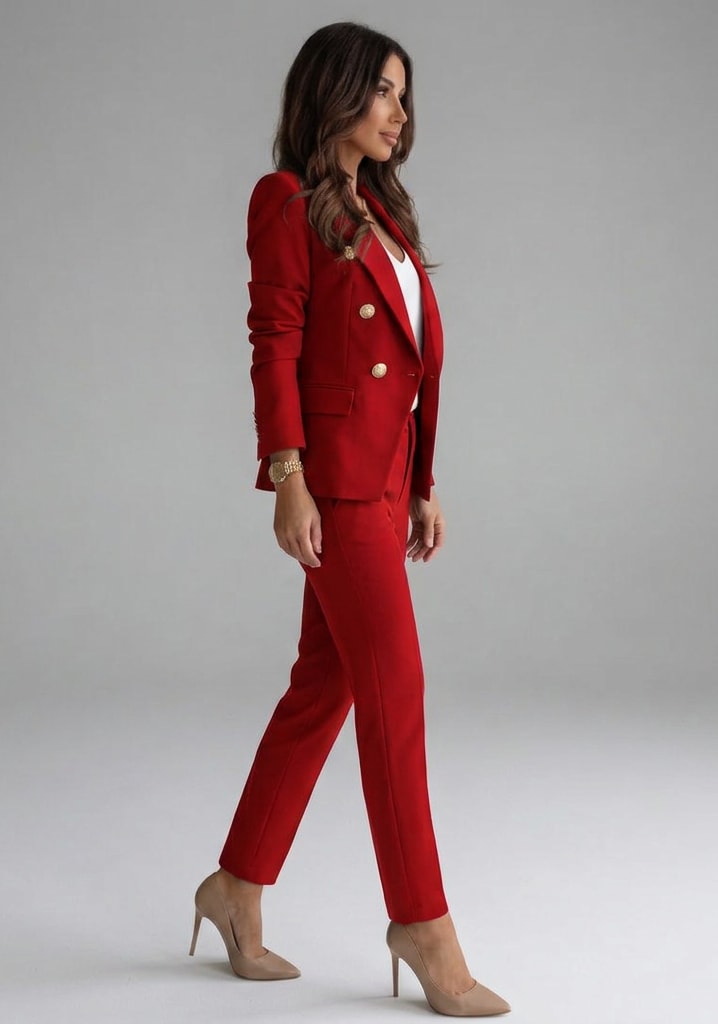 Lucilla Double Breasted Two Piece Trouser Suit_3