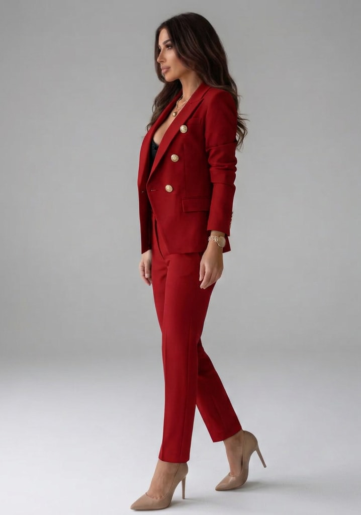 Lucilla Double Breasted Two Piece Trouser Suit_4