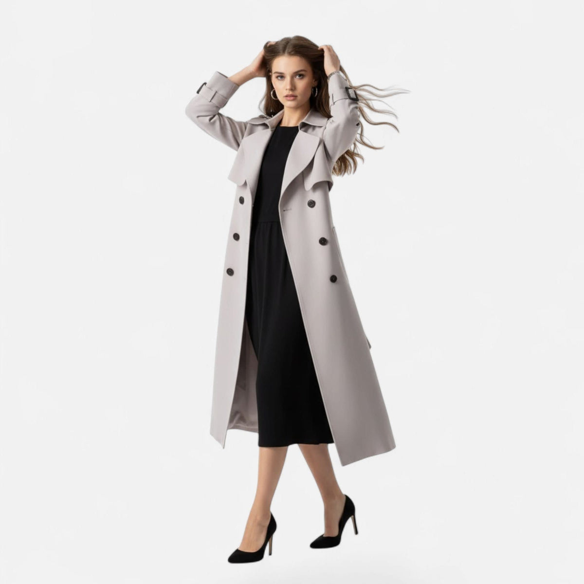 Allison Double Breasted Trench Coat_9