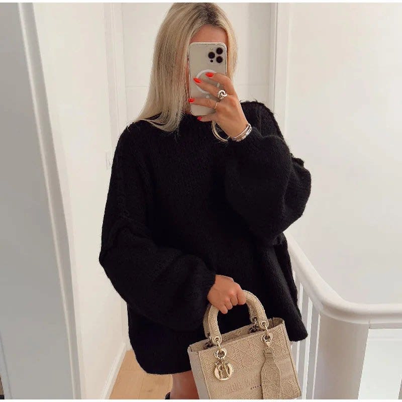 Elowyn Oversized Balloon Sleeve Sweater_1