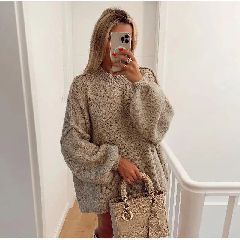 Elowyn Oversized Balloon Sleeve Sweater_4
