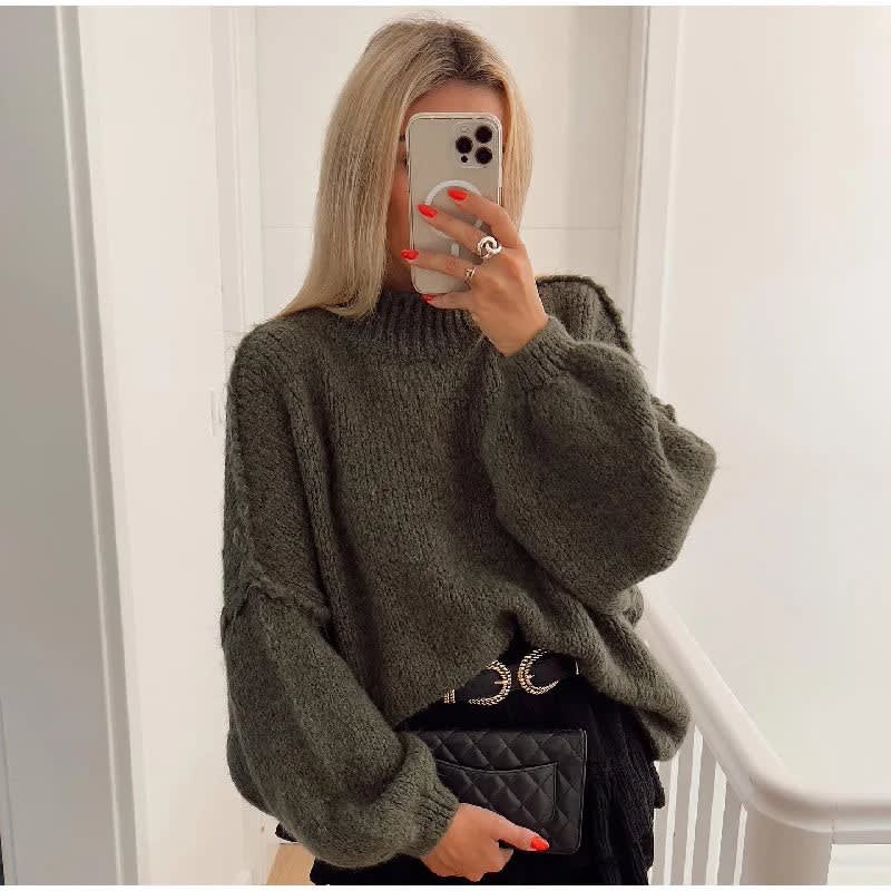 Elowyn Oversized Balloon Sleeve Sweater_6
