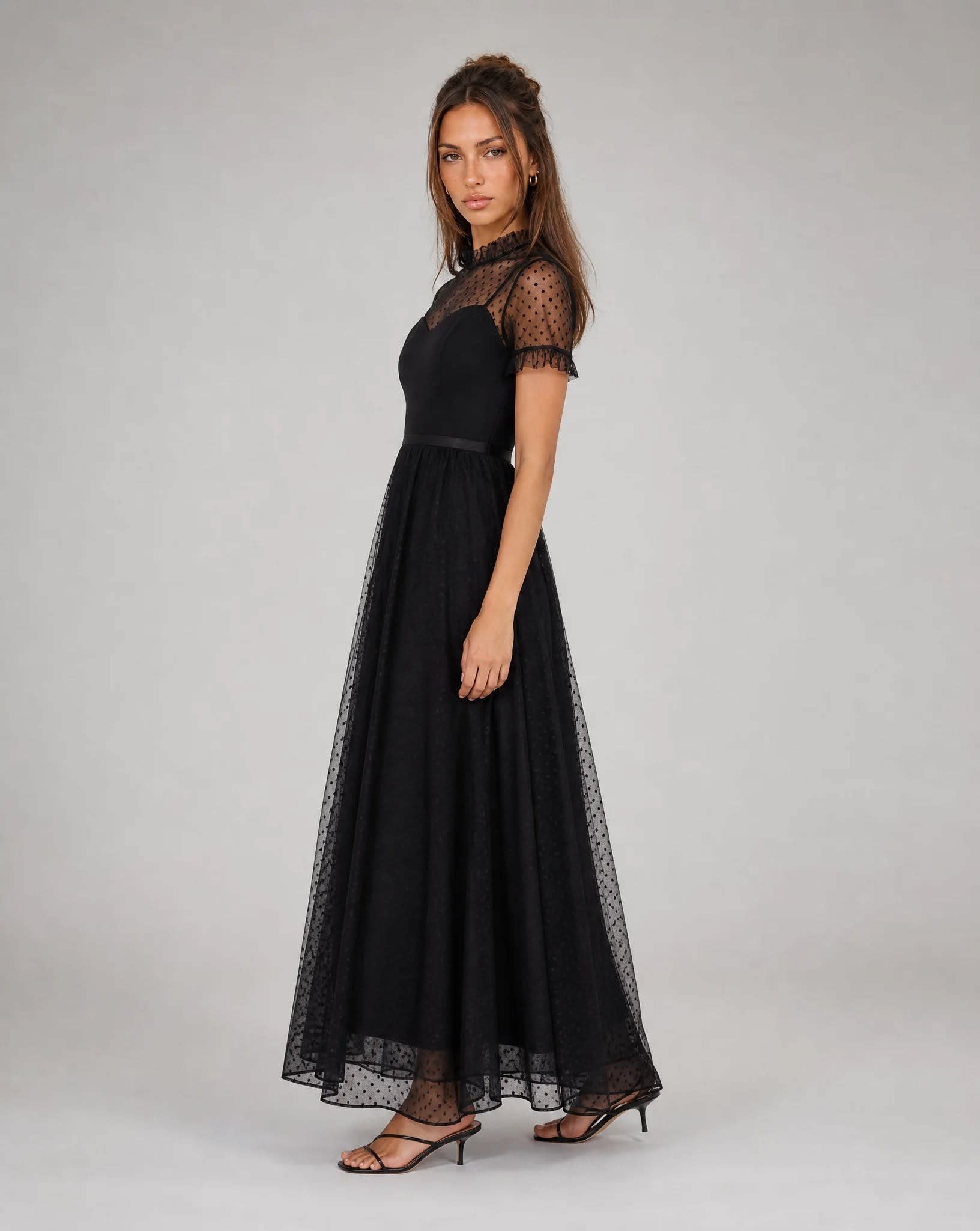 Florentina Polka Dot Tulle Maxi Dress_2