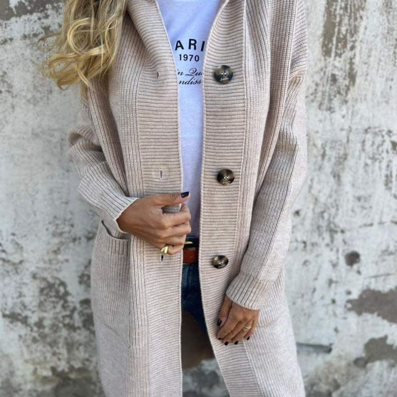 Lennon Longline Ribbed Knit Cardigan_1