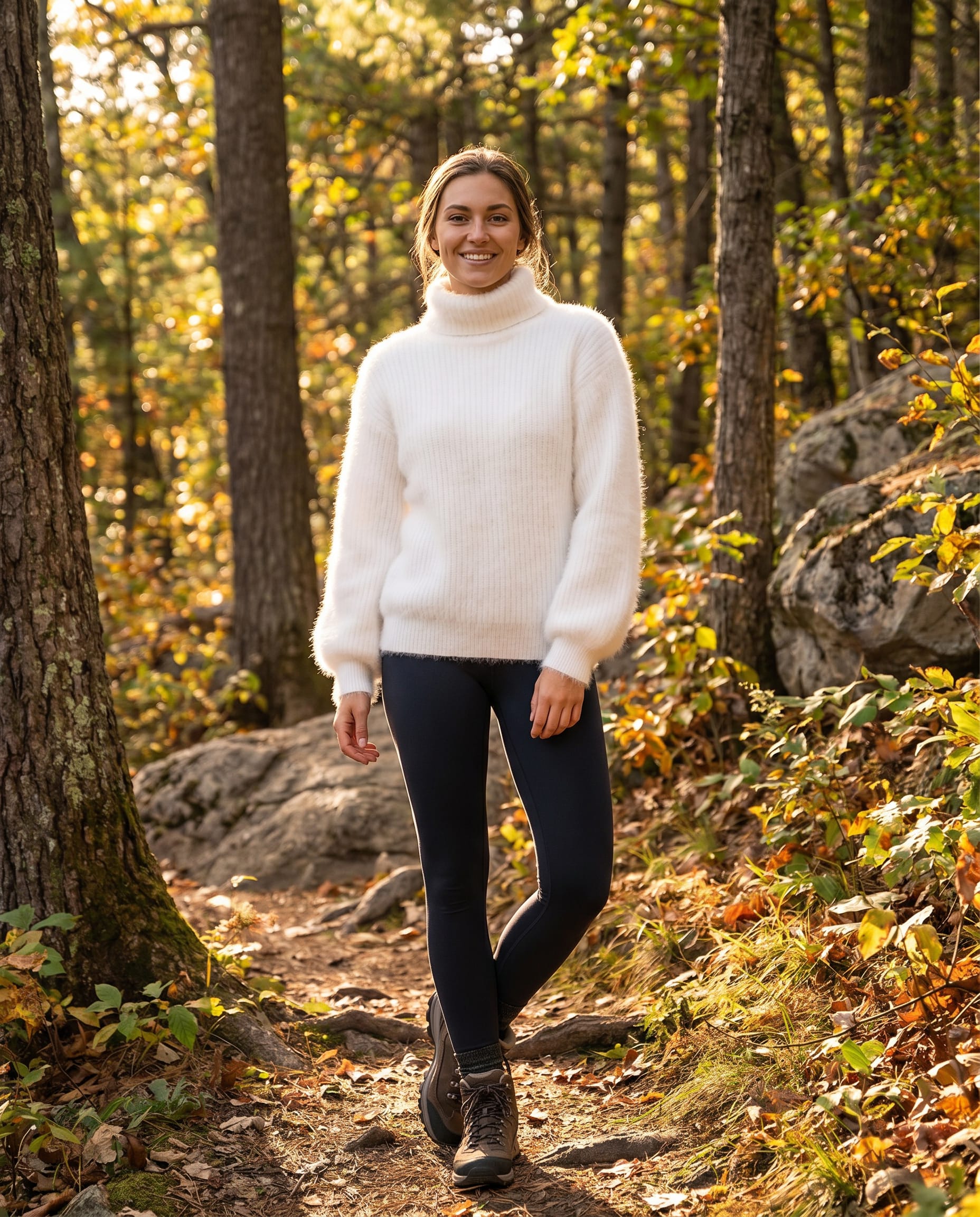 Vada Fuzzy Knit Turtleneck Sweater_3