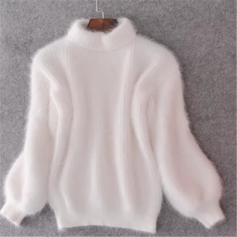Vada Fuzzy Knit Turtleneck Sweater_7