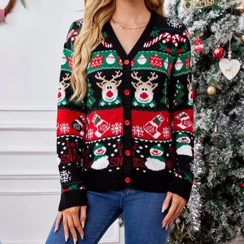Dagny Reindeer Christmas Cardigan_1
