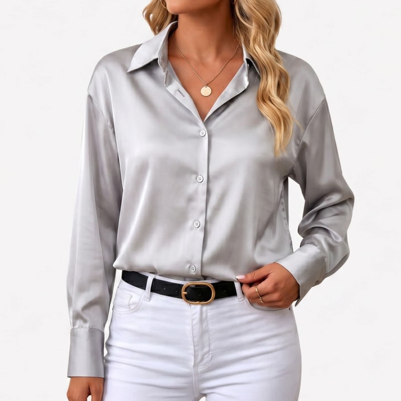 Ursula Satin Button Down Blouse_1
