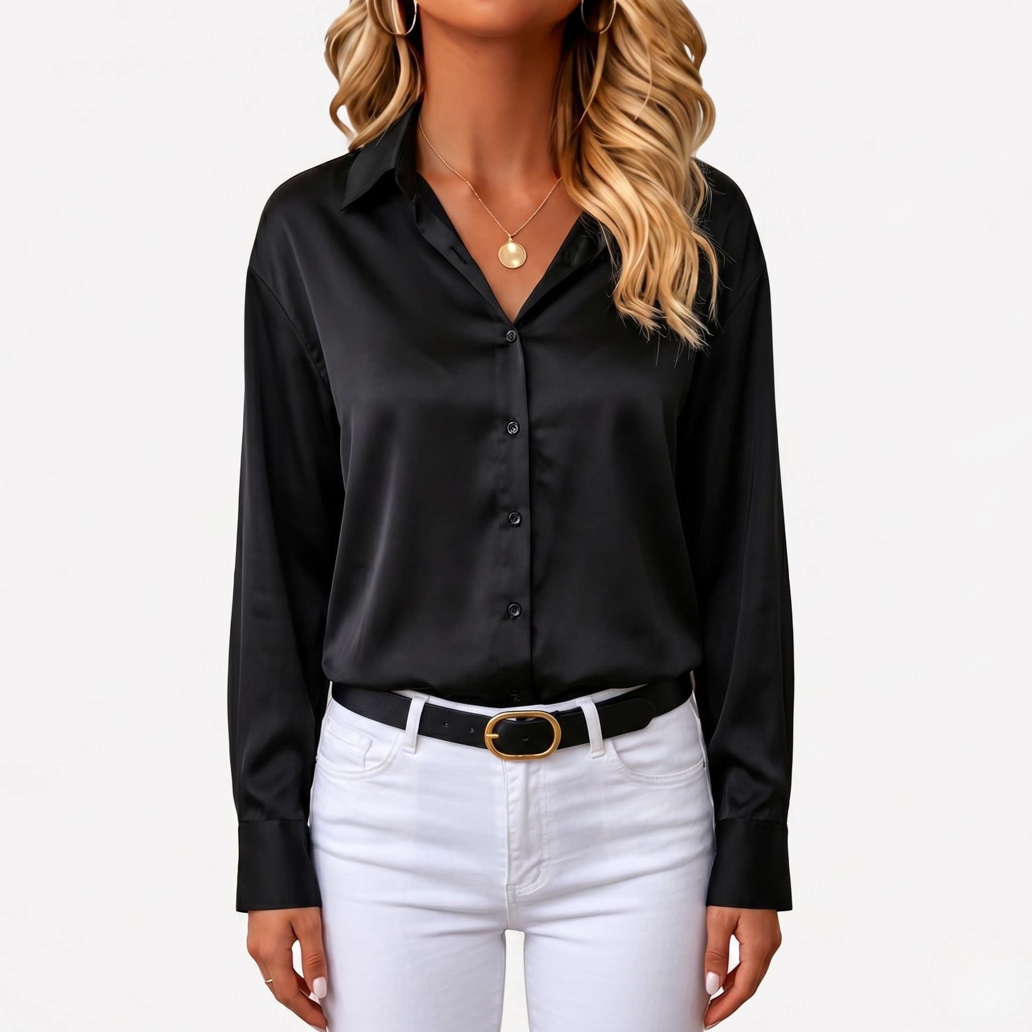 Ursula Satin Button Down Blouse_2