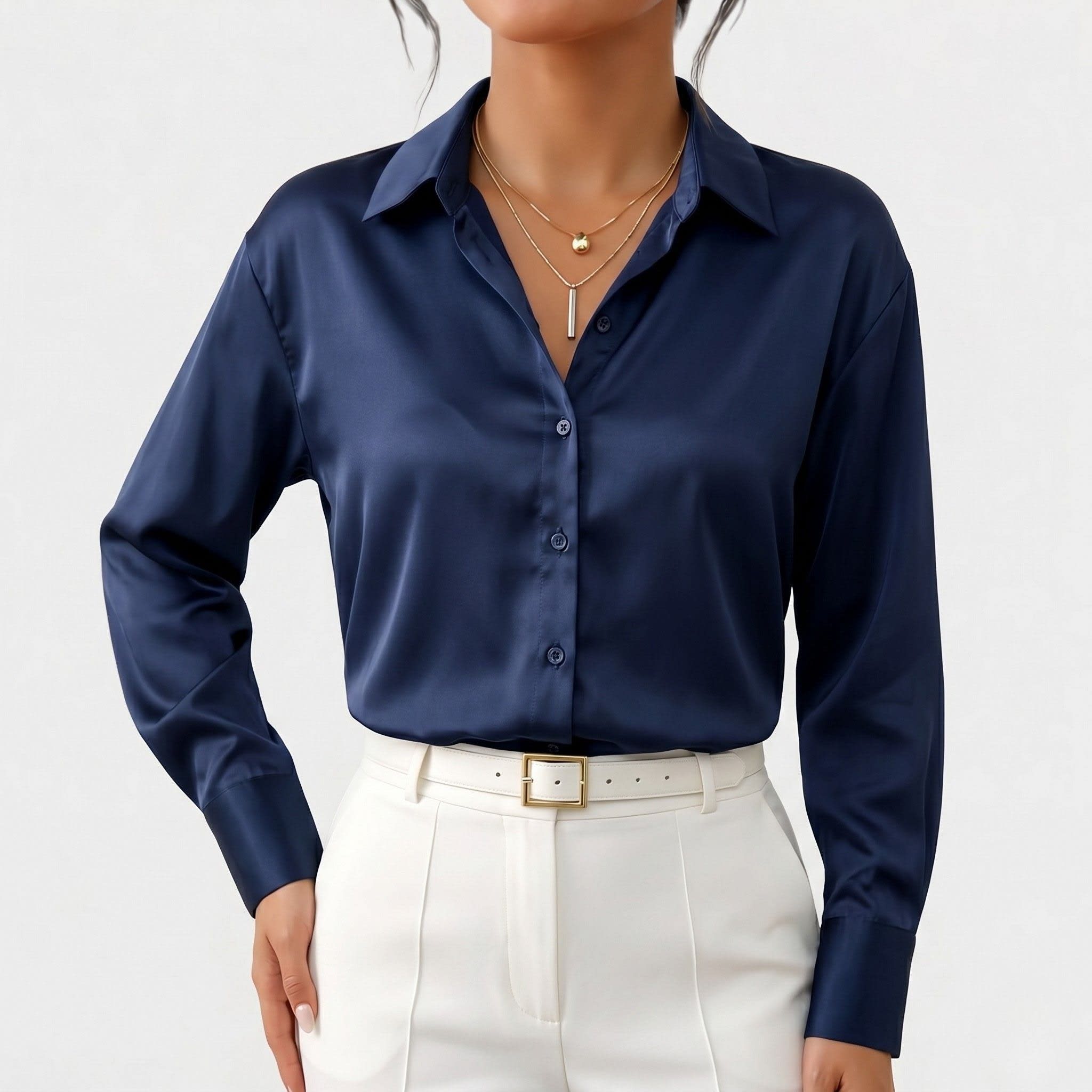 Ursula Satin Button Down Blouse_5